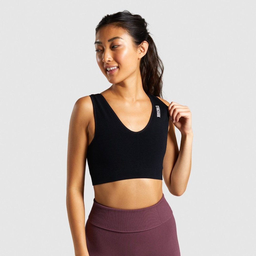 Gymshark Power Down Sports Bra - Black - M